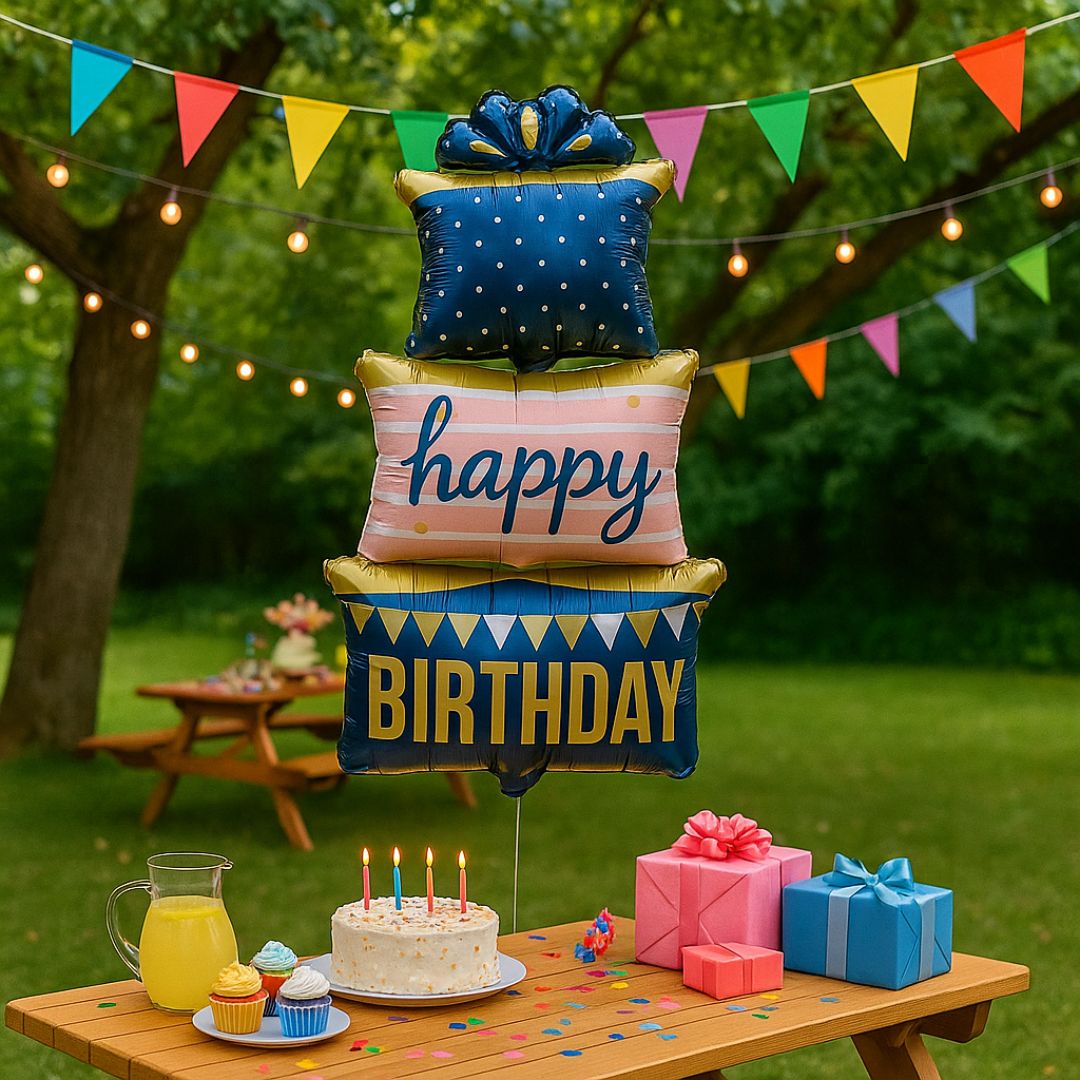 Triple Layer Happy Birthday Box Balloon