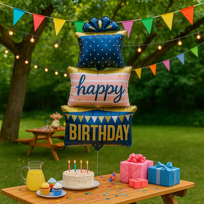 Triple Layer Happy Birthday Box Balloon