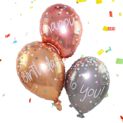 Happy Birthday with 3 Balloons Super Shape