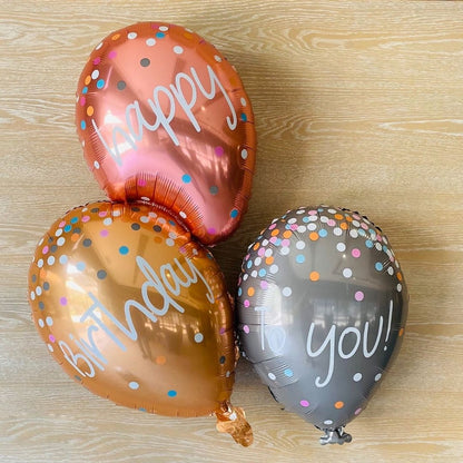 Happy Birthday with 3 Balloons Super Shape