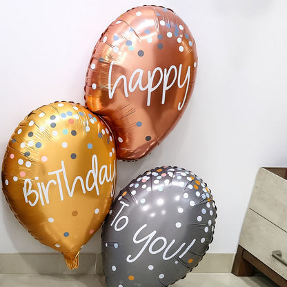 Happy Birthday with 3 Balloons Super Shape