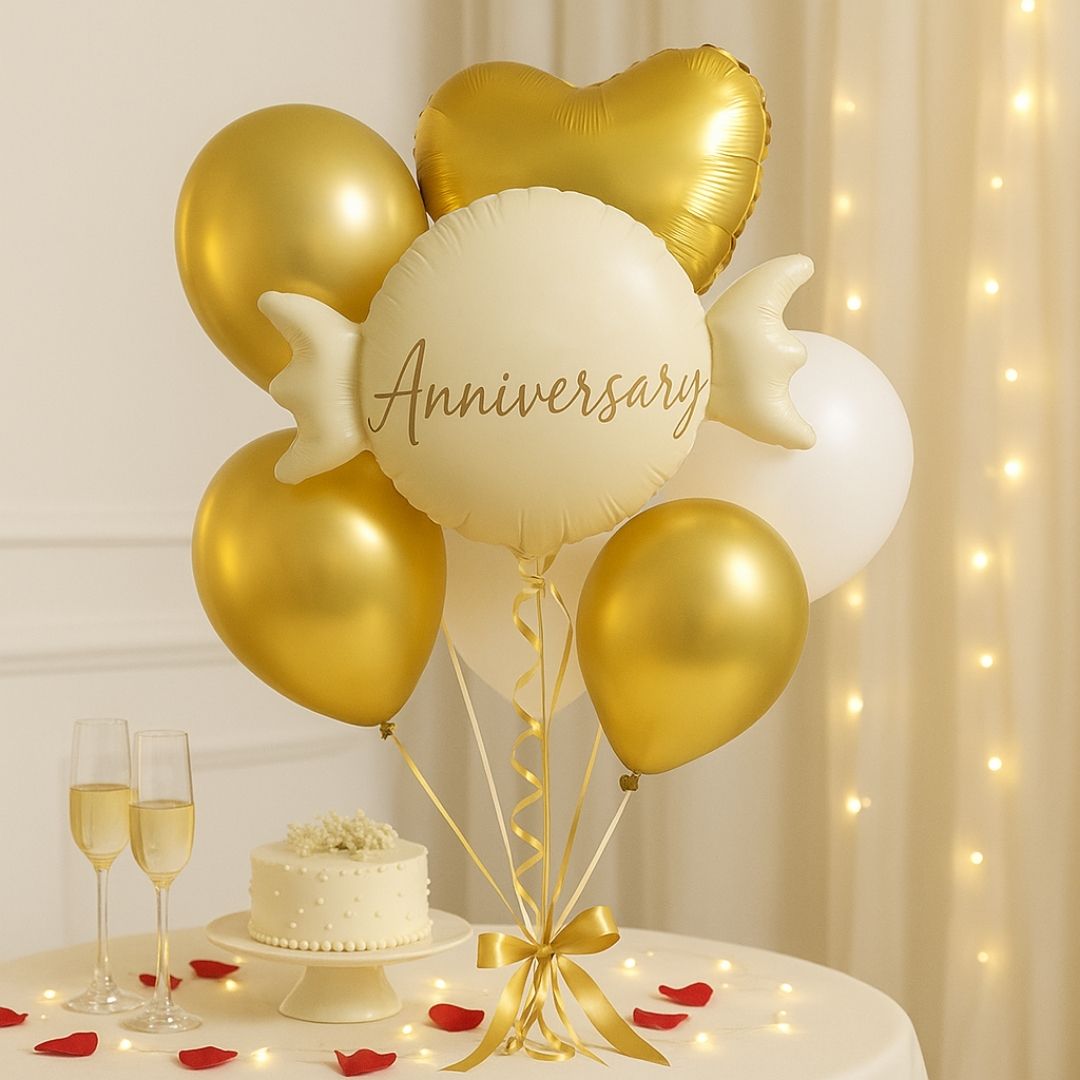 Happy Anniversary Candy Shape Balloon - 1PC