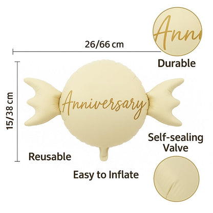 Happy Anniversary Candy Shape Balloon - 1PC