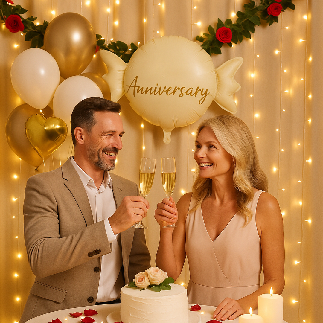 Happy Anniversary Candy Shape Balloon - 1PC