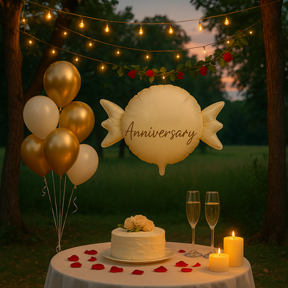 Happy Anniversary Candy Shape Balloon - 1PC