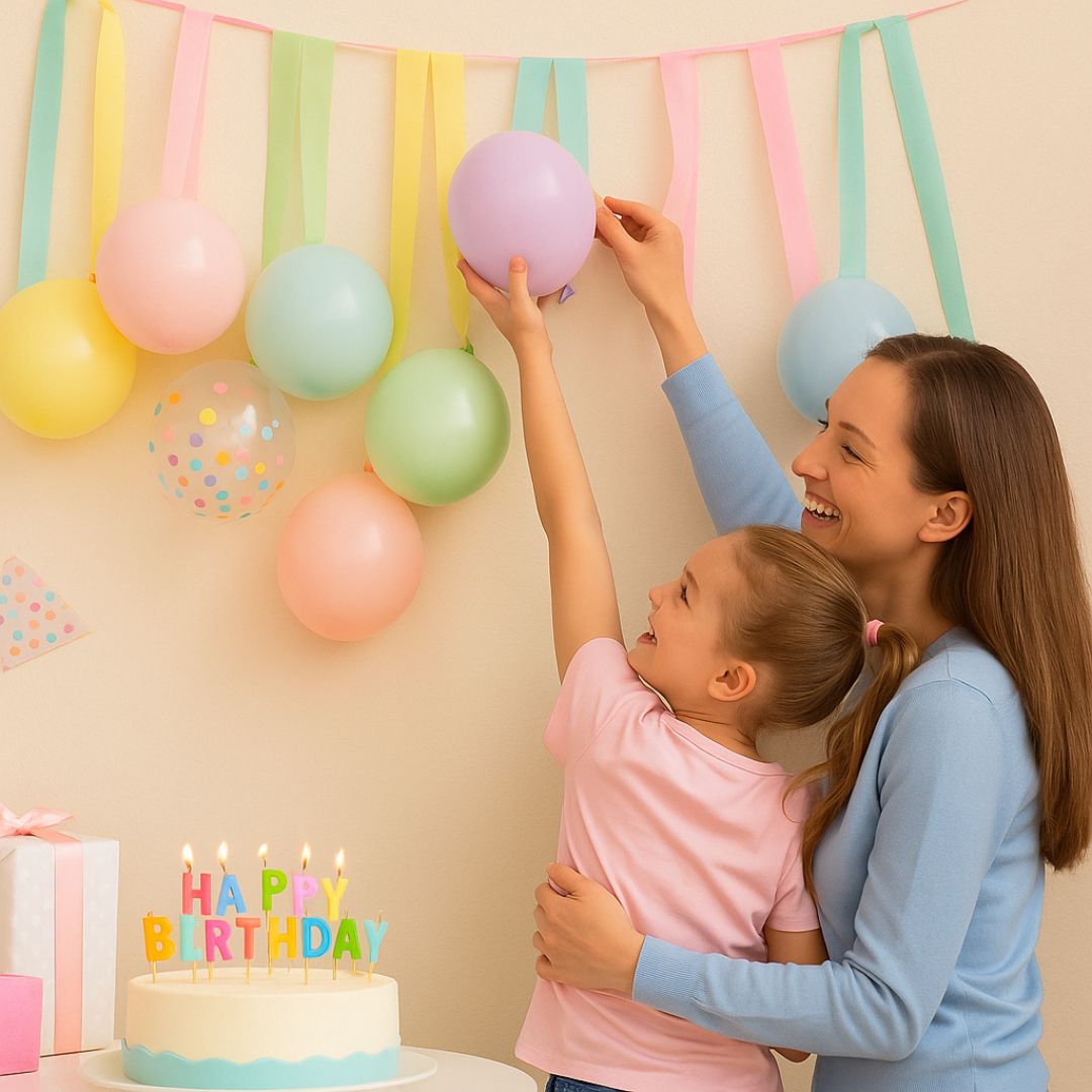 Macaron Balloons with Ribbons Combo Pack Kit - 42PC