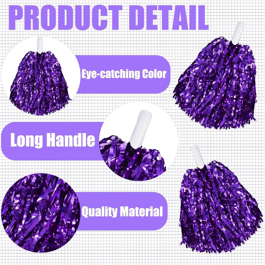 Cheerleaders Purple Pom Pom - 1PC