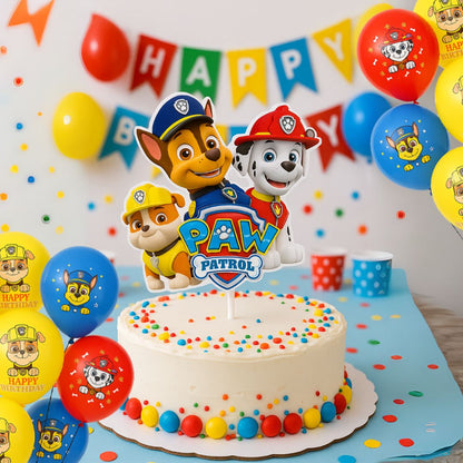Paw Patrol Balloon Combo Kit with Banner, String Decoration and Cake Topper - 34PC