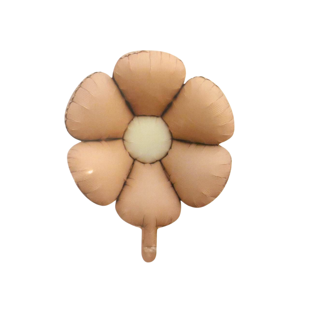 Chocolate Brown Flower Shaped Balloon - Air Filled - 24 inches - 1PC