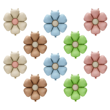 Chocolate Brown Flower Shaped Balloon - Air Filled - 24 inches - 1PC