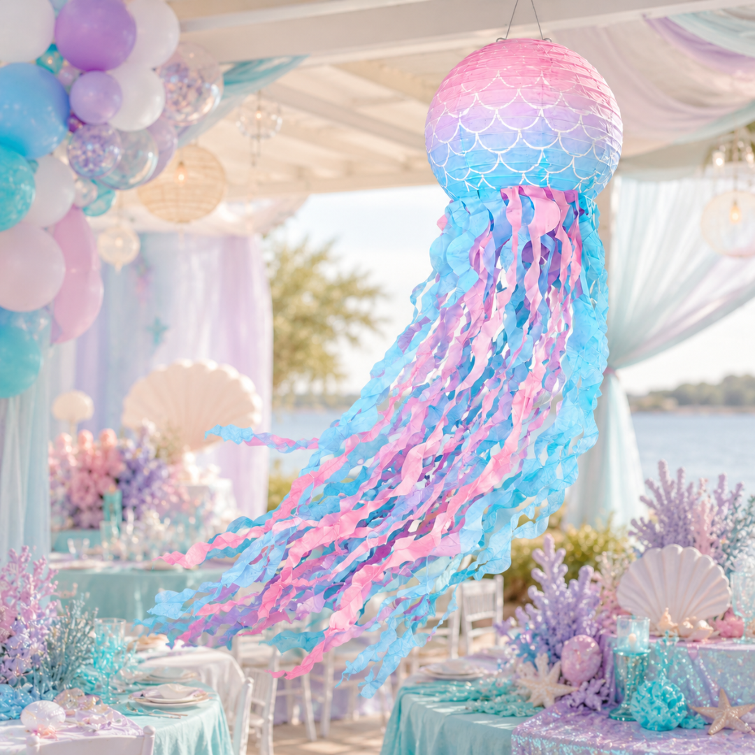 Mermaid Jellyfish Lantern - Under the Sea Party Hanging Decor | Wanna Party - Image 7