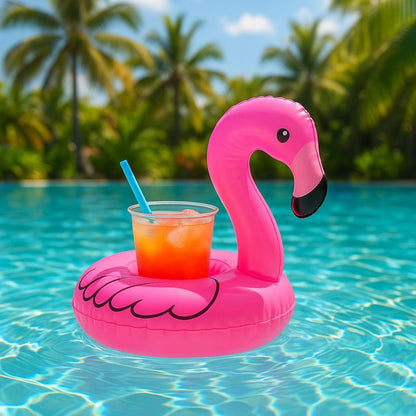 Inflatable Flamingo Drink Holder Pool Float - 1PC