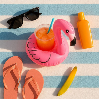Inflatable Flamingo Drink Holder Pool Float - 1PC