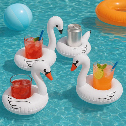 Inflatable Swan Drink Holder Pool Float - 1PC