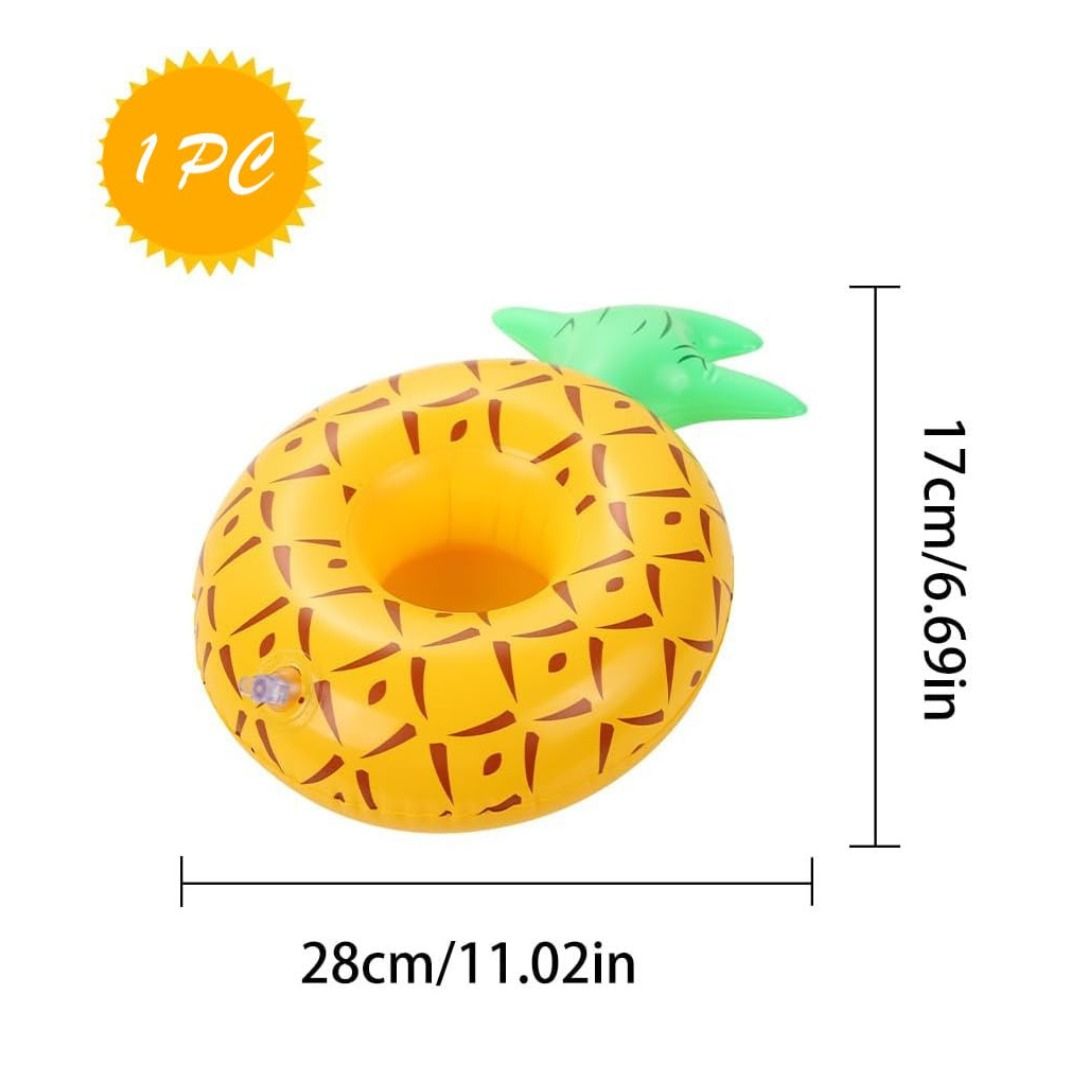 Inflatable Pineapple Drink Holder Pool Float - 1PC