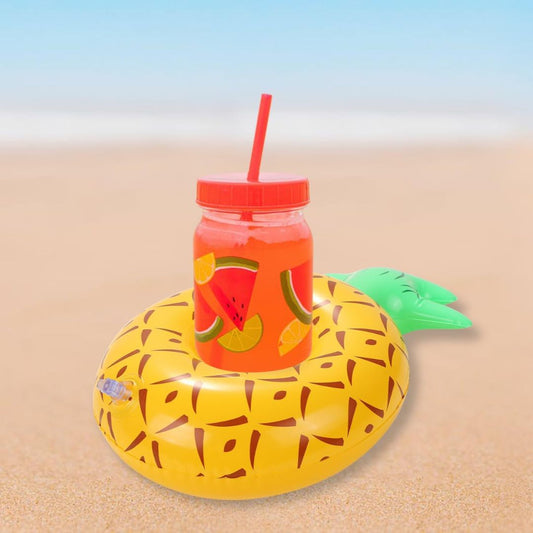 Inflatable Pineapple Drink Holder Pool Float - 1PC