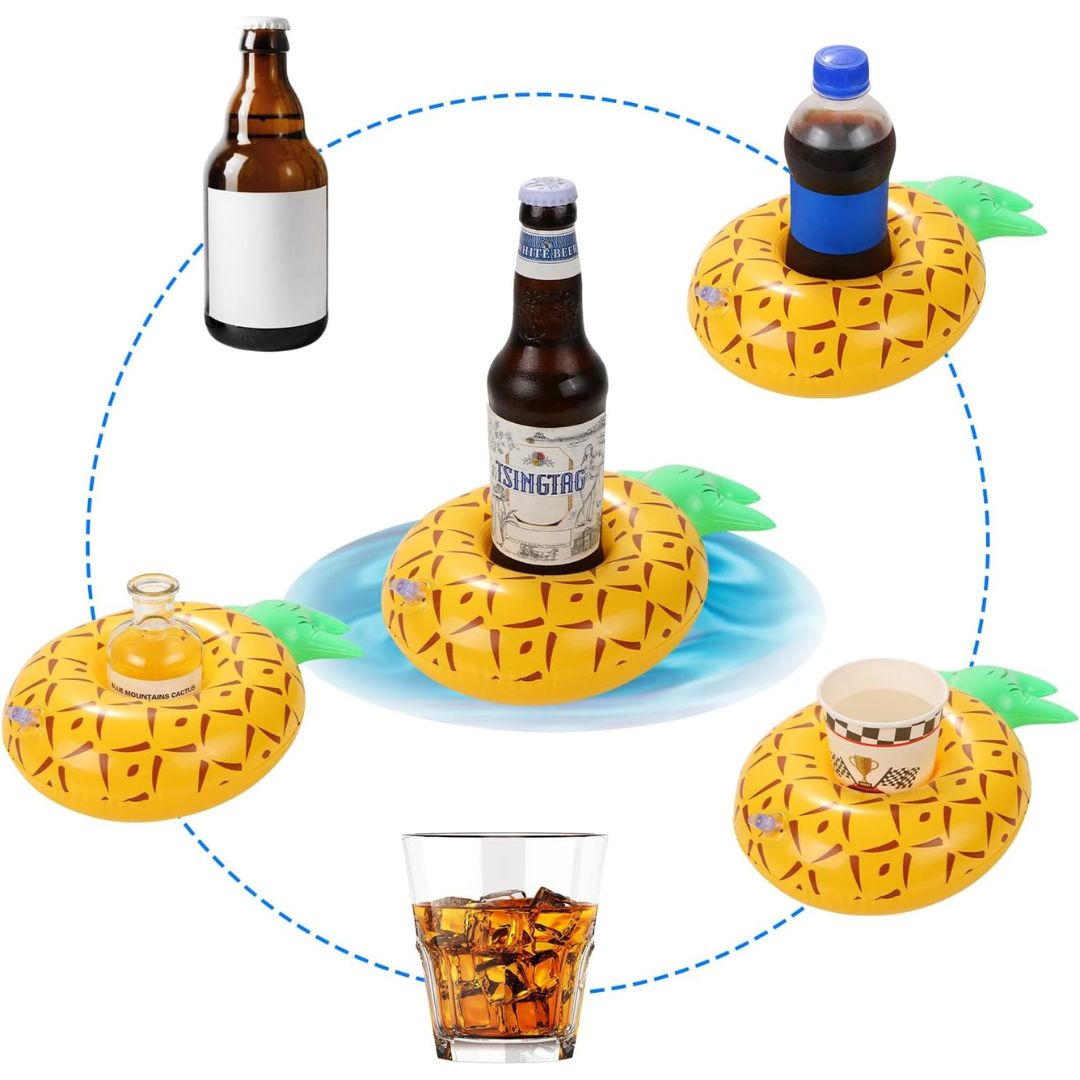 Inflatable Pineapple Drink Holder Pool Float - 1PC