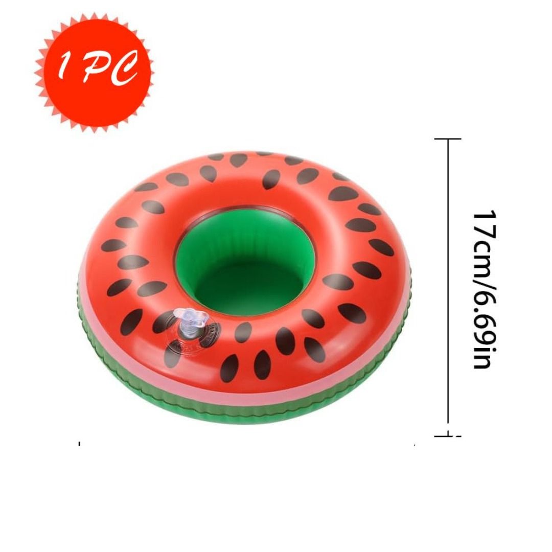 Inflatable Watermelon Drink Holder Pool Float - 1PC