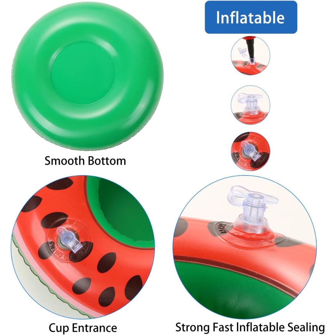 Inflatable Watermelon Drink Holder Pool Float - 1PC