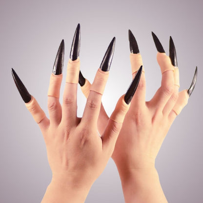 Fake Witch Nails Black - 10PC