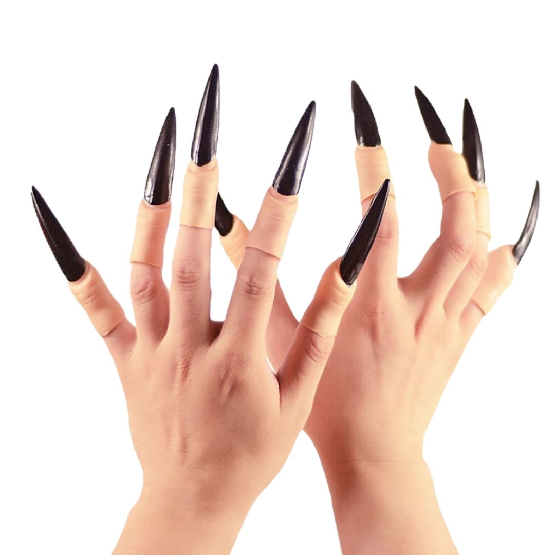 Fake Witch Nails Black - 10PC