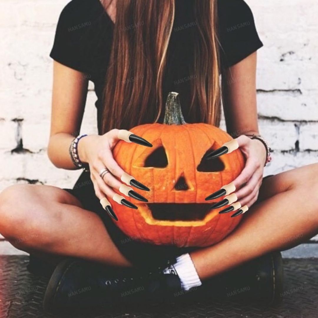 Fake Witch Nails Black - 10PC