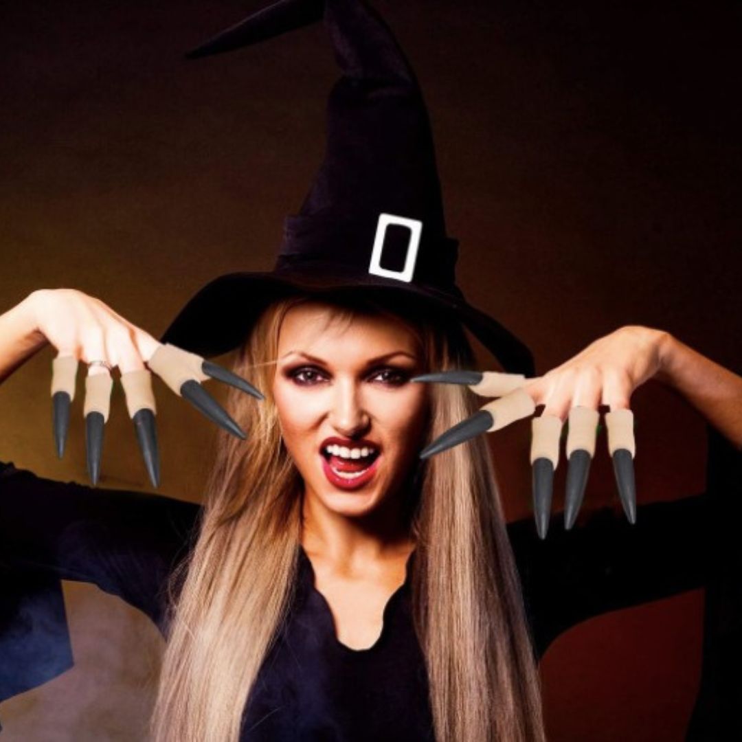 Fake Witch Nails Black - 10PC