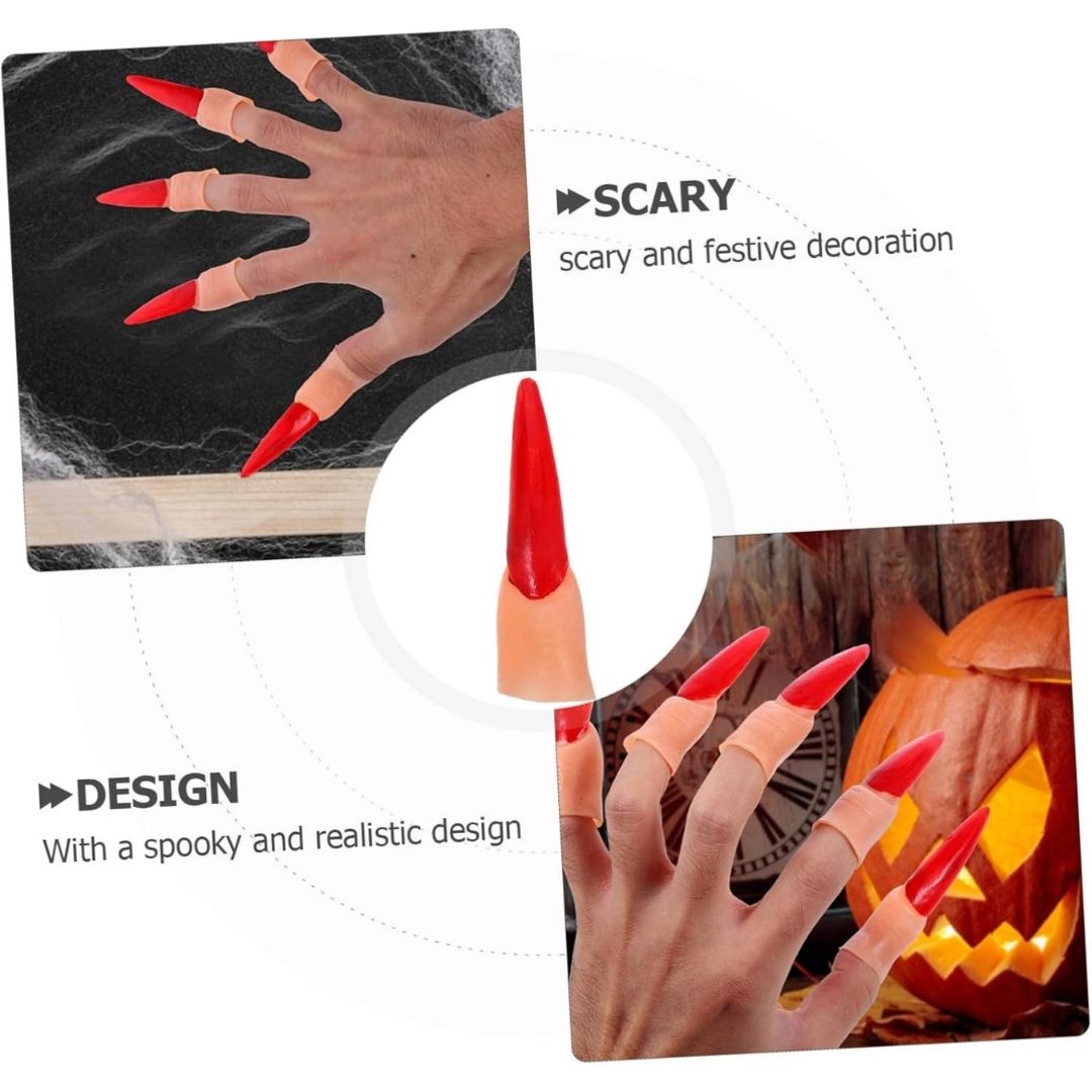 Fake Witch Nails Red - 10PC
