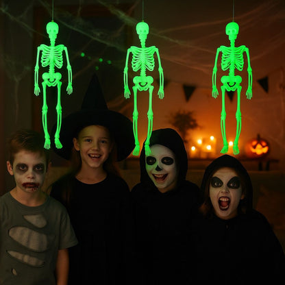 Glow in the Dark Hanging Skeleton -  12 inches - 1PC