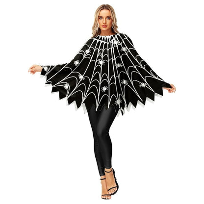 Web Print Poncho Dress for Woman - Free Size for Young Adults