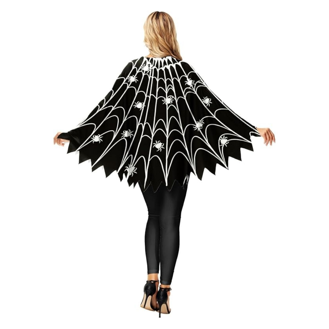 Web Print Poncho Dress for Woman - Free Size for Young Adults