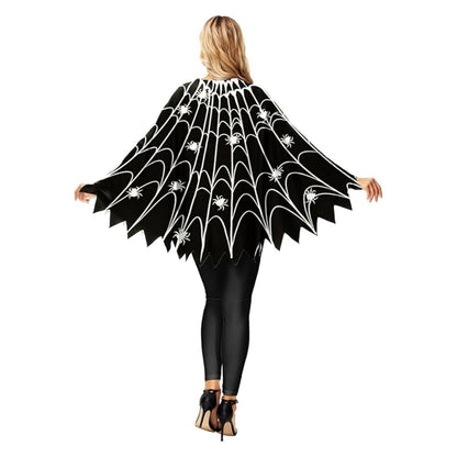 Web Print Poncho Dress for Woman - Free Size for Young Adults