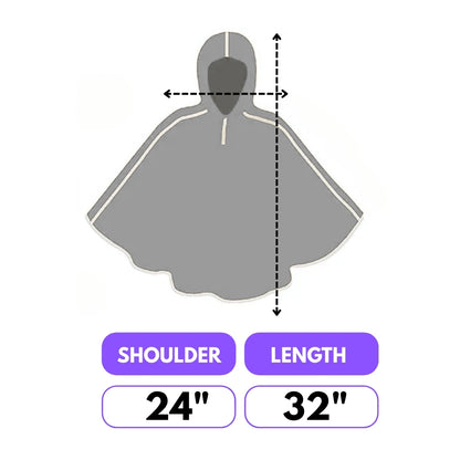 Web Print Poncho Dress for Woman - Free Size for Young Adults