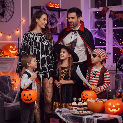 Web Print Poncho Dress for Woman - Free Size for Young Adults