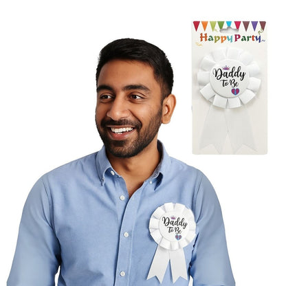 Dad to Be Award Button White - 1PC