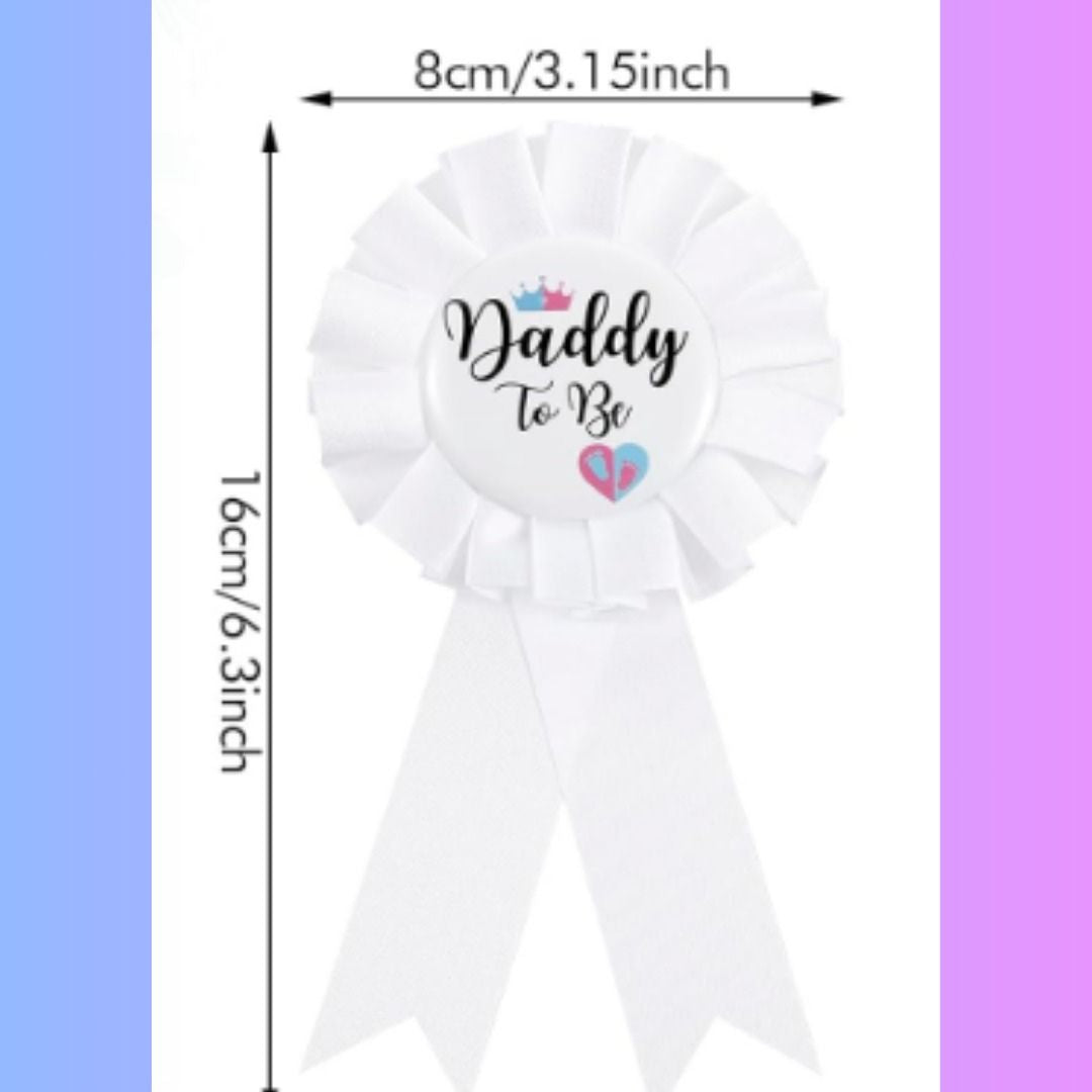 Dad to Be Award Button White - 1PC