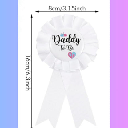 Dad to Be Award Button White - 1PC