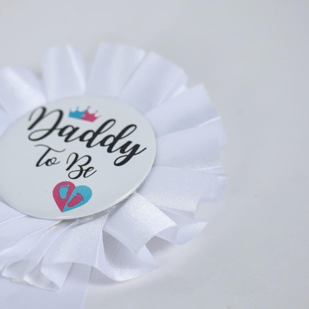 Dad to Be Award Button White - 1PC