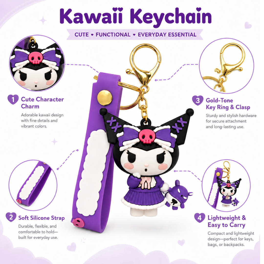 Kuromi Key Chain & Bag Charms - 1PC