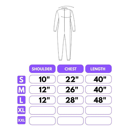 Dual Sided Skeleton Print Jumpsuit Costume with Mask