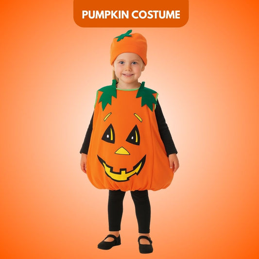 Pumpkin Costume with Hat Unisex Size - S