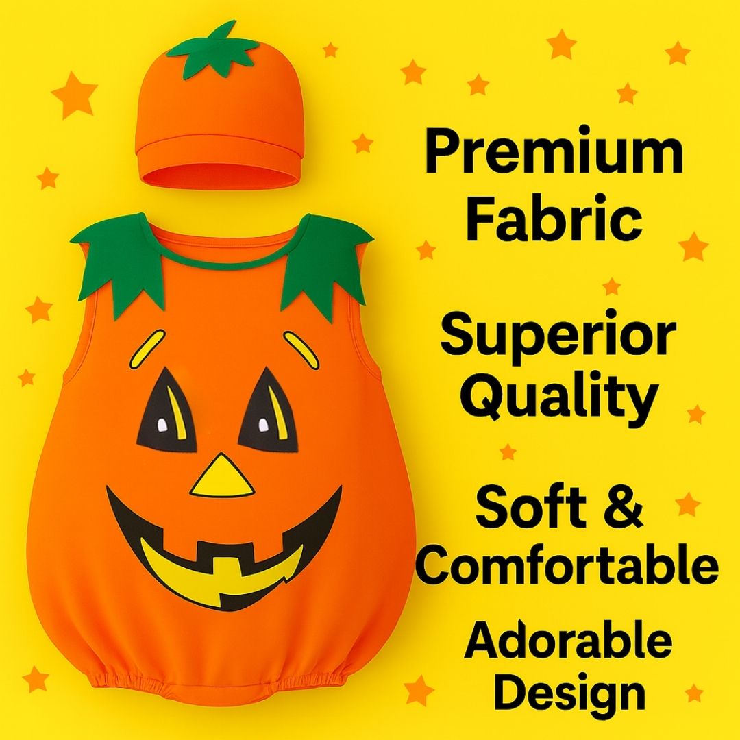 Pumpkin Costume with Hat Unisex Size - S