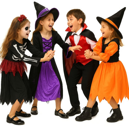 Purple and Black Witch Dress with Accessories