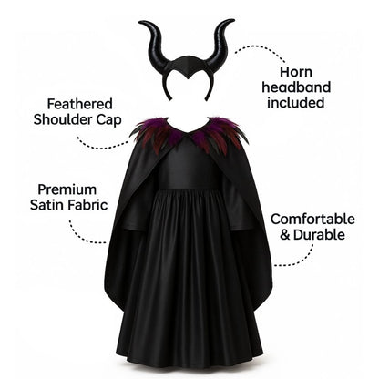 Maleficient Costume with Costume Accessories