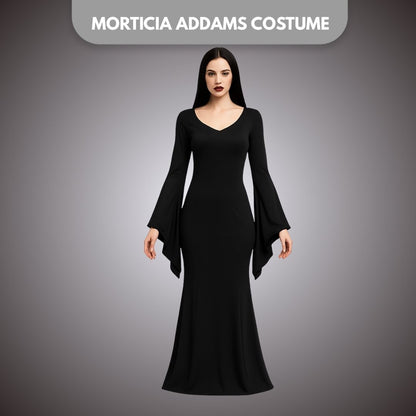 Wednesday Mom Morticia Addams Costume for Adult Woman - Size L
