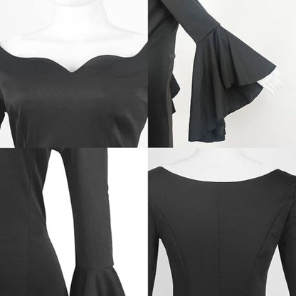 Wednesday Mom Morticia Addams Costume for Adult Woman - Size L