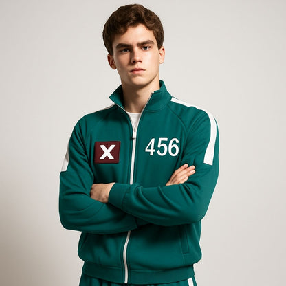 Squid Game Track Suit Costume Green Cosplay with Jacket and Lowers