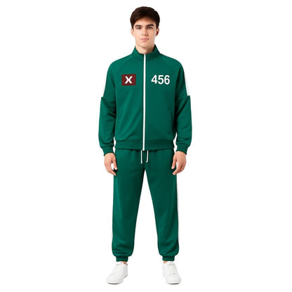 Squid Game Track Suit Costume Green Cosplay with Jacket and Lowers