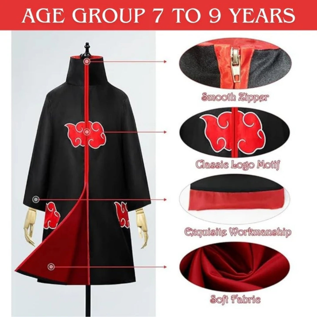 Uchiha Itachi Akatsuki Anime Costume for Kids