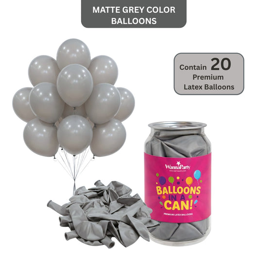 Matte Grey Color Balloons 10" - 20PC